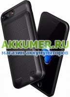 Чехол-аккумулятор Baseus PowerBank для Apple iPhone 7+ 7 Plus 8+ 8 Plus 3650мАч Baseus черный цвет ACAPIPH7P-BJ01 - АККУМ-сервис, интернет-магазин аккумуляторов в Екатеринбурге