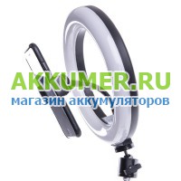 Кольцевая лампа M-20 (диаметр 20 см) для фото и видео с держателем телефона БЕЗ ШТАТИВА - АККУМ-сервис, интернет-магазин аккумуляторов в Екатеринбурге