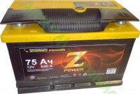 Аккумуляторная батарея Z-POWER 6СТ-75ALЗ - АККУМ-сервис, интернет-магазин аккумуляторов в Екатеринбурге