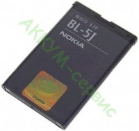 Аккумулятор для сотового телефона Nokia 5800 XpressMusic BL-5J - АККУМ-сервис, интернет-магазин аккумуляторов в Екатеринбурге