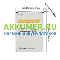 Аккумулятор для Digma VOX S507 4G 2200мАч фирмы Digma - АККУМ-сервис, интернет-магазин аккумуляторов в Екатеринбурге