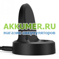 Док-станция беспроводной зарядки для умных часов Samsung Gear S2 SM-R720 SM-R7200 Samsung Gear S3 SM-R760 черная - АККУМ-сервис, интернет-магазин аккумуляторов в Екатеринбурге