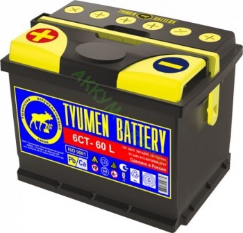 Аккумуляторная батарея TYUMEN BATTERY 6СТ-60L - АККУМ-сервис, интернет-магазин аккумуляторов в Екатеринбурге