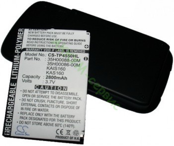Аккумулятор для коммуникатора HTC TyTn II P4550 Kaiser Cameron Sino 2800мА повышенной емкости в комплекте специальная задняя крышка черного цвета - АККУМ-сервис, интернет-магазин аккумуляторов в Екатеринбурге
