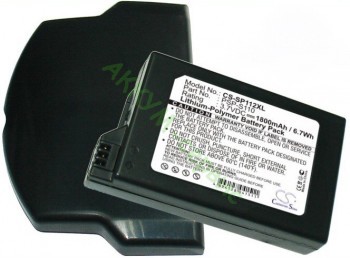 Аккумулятор для игровой консоли PSP Slim Cameron Sino повышенной емкости в комплекте специальная задняя крышка черного цвета - АККУМ-сервис, интернет-магазин аккумуляторов в Екатеринбурге